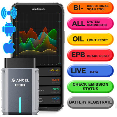ANCEL ECHO Profi KFZ Diagnosegerät OBD2 Auto Scanner Alle System Bluetooth 