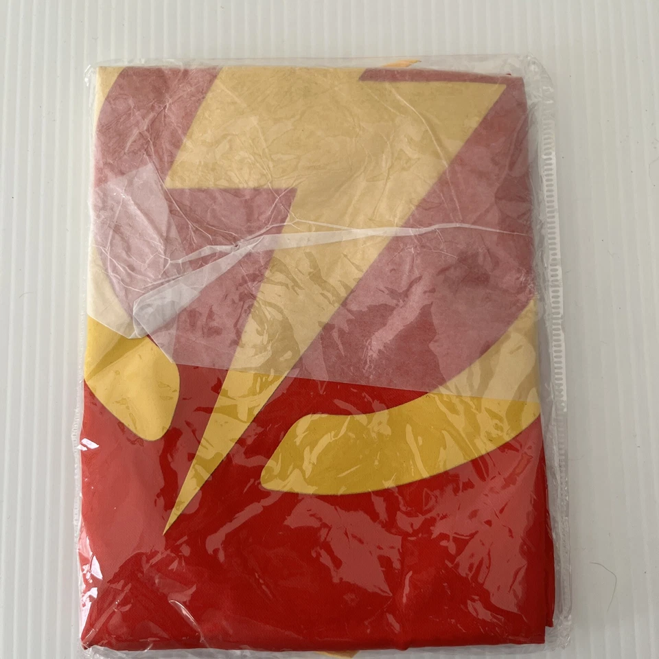 Capa y máscara de superhéroe de Halloween para niños disfraces satinado rojo amarillo Foto 4 de 4