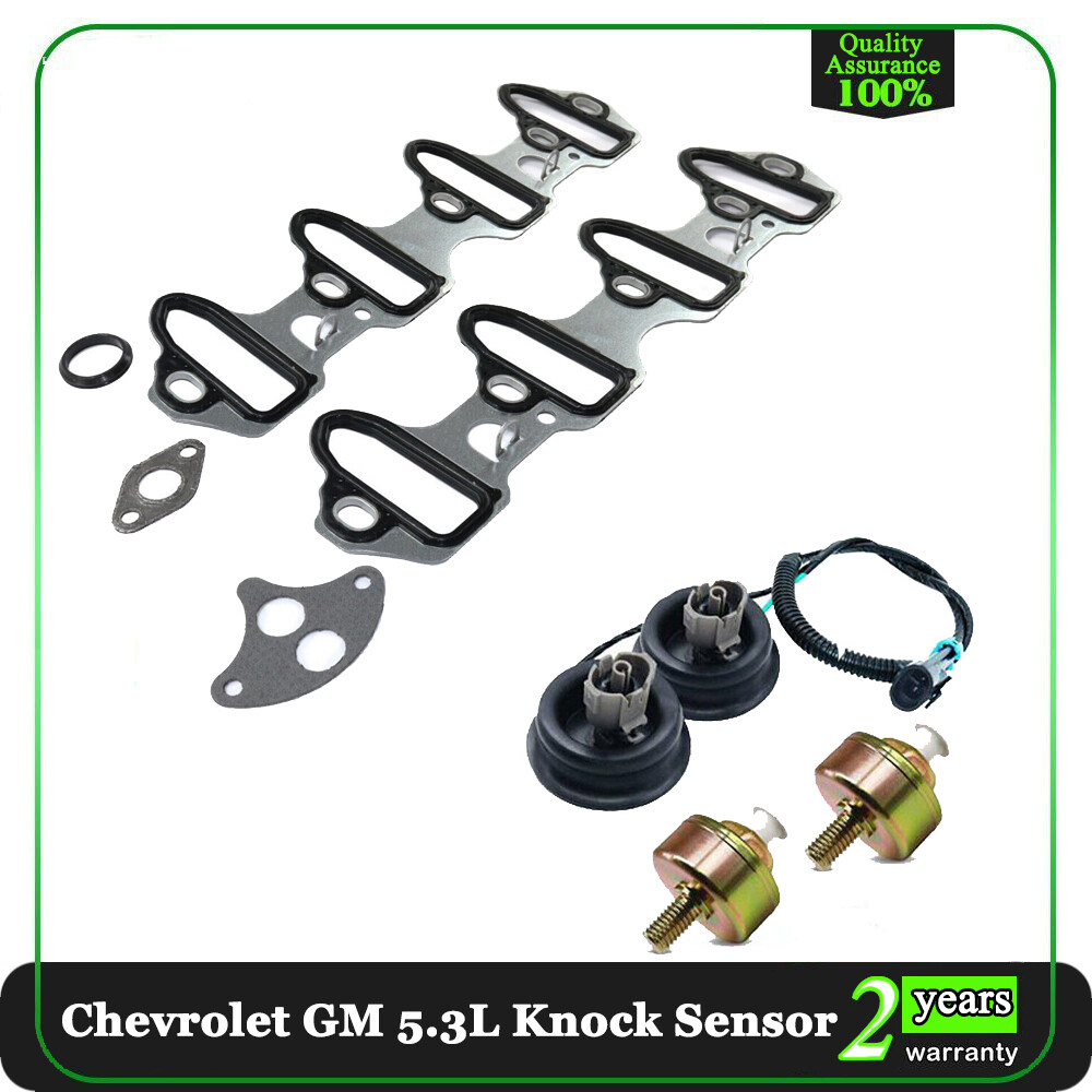 Knock Sensor With Harness Intake Manifold Gasket Kit Set For Chevrolet GM 5.3L - Foto 8