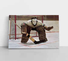 Hockey Goalie Vintage Canvas Wall Art Print, Sports History NHL Artwork