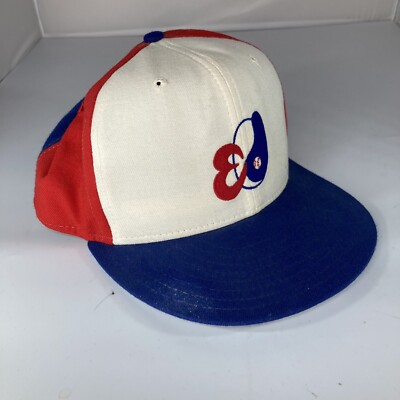 Vtg Montreal Expos 1980's New Era Major League Baseball Wool Fitted Hat 7 1/4