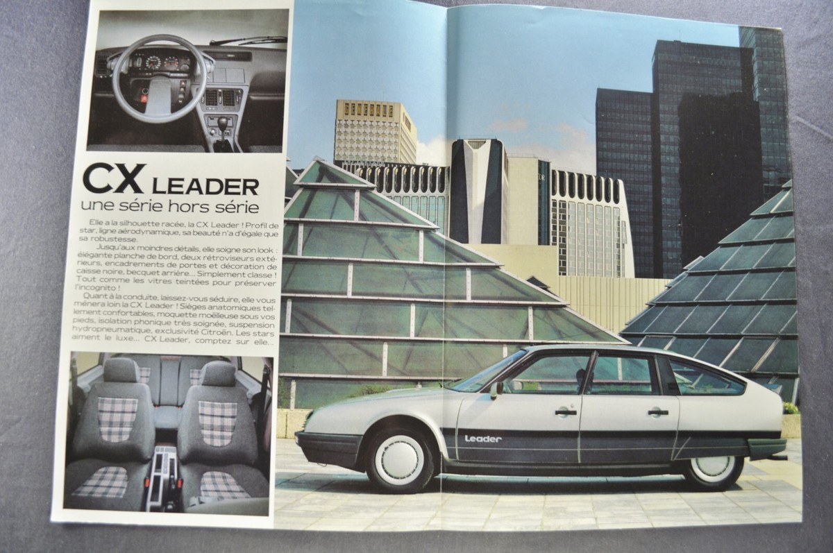 1987 Citroen CX Leader Brochure Folder Excellent Original 87