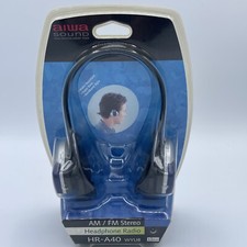 Vintage Aiwa HR-A40 AM/FM SUPER BASS Neckband Style Radio Headset