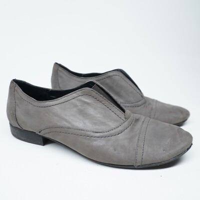 VGC! Franco Sarto Womens Sz 7 Moc Toe Loafers Gray Suede  display picture 3