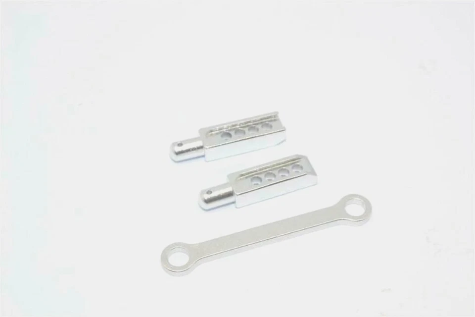 TRAXXAS MINI E-REVO GPM REAR BODY POSTS WITH MOUNT SILVER ALUMINUM ERV201R-S - Image 2 of 2