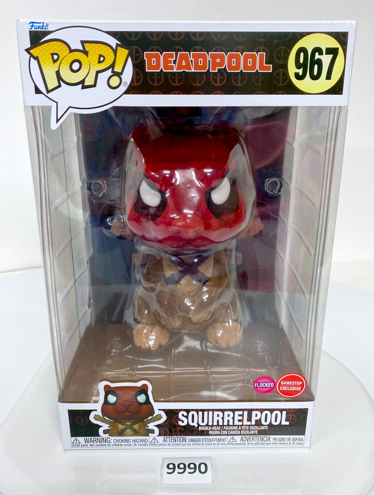 Funko Pop! Deadpool Squirrelpool #967 Flocked Exclusive 10” Inch Vinyl Figure