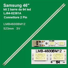 KIT 2 BARRE STRIP 64 LED TV SAMSUNG LJ64-02381A SLED-2010SVS46-120HZ-64-0D-V1.0
