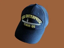 USS ENTERPRISE CVAN-65 NAVY SHIP HAT U.S MILITARY OFFICIAL BALL CAP U.S.A MADE