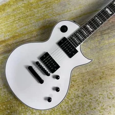 Electric Guitar White Color Mahogany Body Rosewood Fretboard Black Hardware ESP