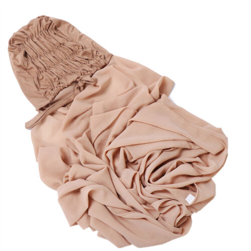 Instant Women Cap Long Scarf Shawl Hijab Hat Headwrap Turban Islamic Headscarf - Picture 36 of 44