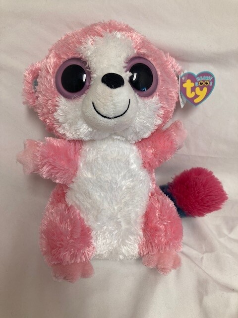 Ty Beanie Boos❤️BUBBLEGUM THE PINK LEMUR 1ST GEN 9