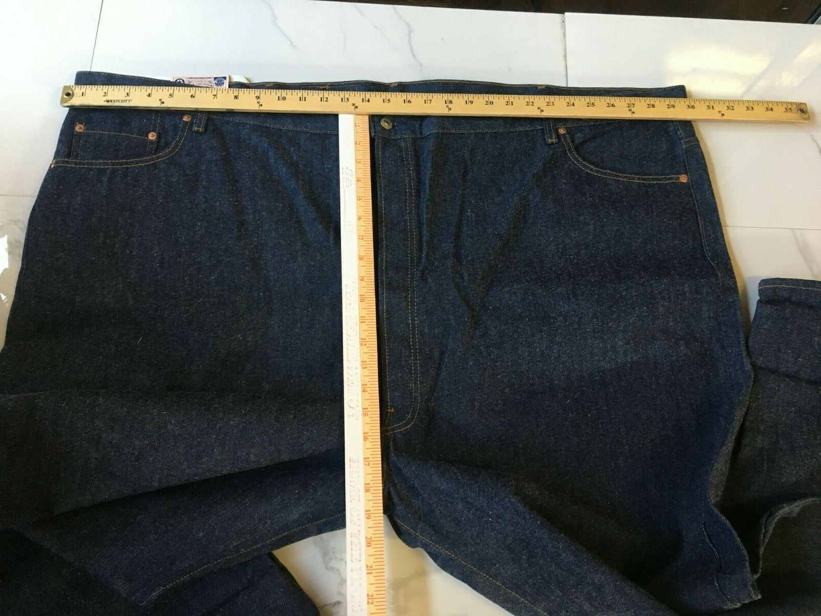 Vtg NWT Levis 501XX Shrink to Fit  Denim Jeans Deadstock Made in USA 1992 SZ 60 image 8