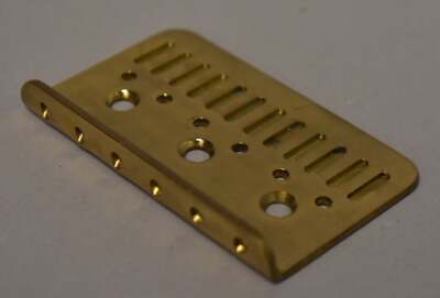 1980s Schecter USA Guitar Hardtail Bridge Plate Gold NOS