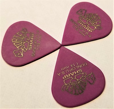 Jim Dunlop Tortex Sharp Guitar Picks 1.14 mm  3 Pack