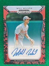 2019 Panini Prizm Draft Picks Red & Black Snakeskin Will Wilson 25 Auto NC STATE