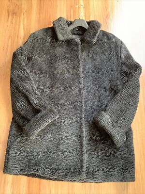 creation atelier Winter Mantel Gr 44 schwarz kuschelig warm
