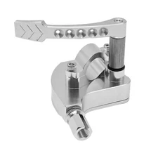 Universal 7/8" CNC Billet Thumb Throttle Silver ATV Throttle Lever