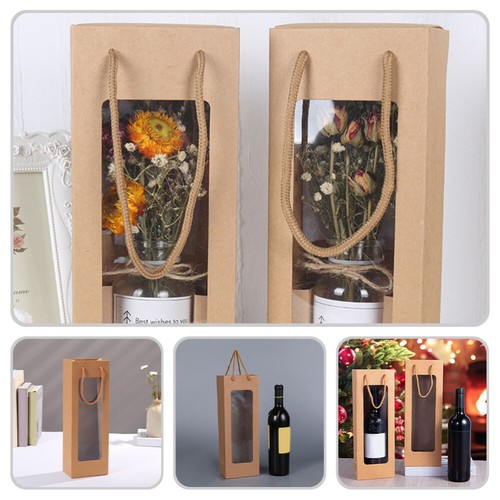 4 Pack Wein Geschenktüte Weinflaschen Geschenktasche Geschenkbeutel - Bild 11 von 12