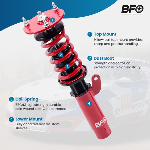 Coilover System Adjustable Height for BMW E46 3 Series All Models 1998-2007 - Picture 4 of 12