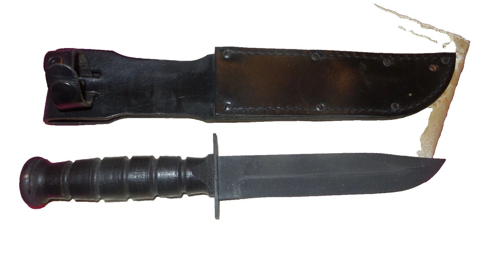 Manija de cuero Camillus Vintage de colección Cuchillos de Hoja Fija producidos en fábricas