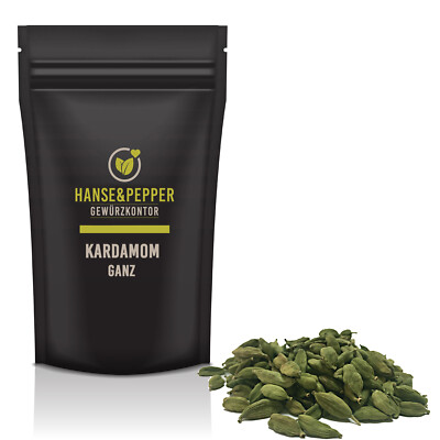 100g Cardamom Ganz Kardamom Kardamon natürlich vom Hanse&Pepper Gewürzkontor