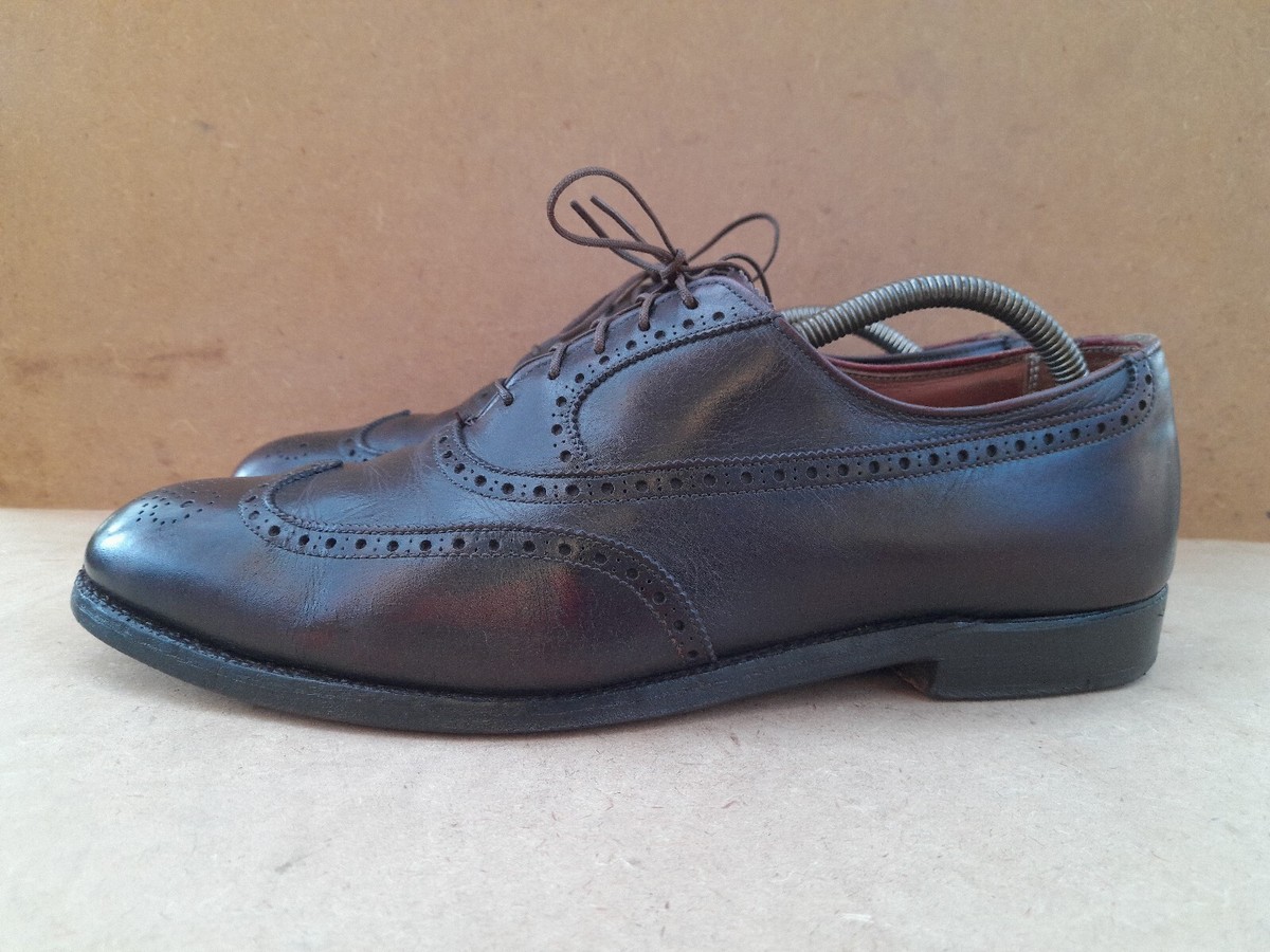 ALDEN 929 Burgundy Calfskin Wingtips Balmorals‎ Oxfords Size 9.5 AA/B Alden Medallion Tip Bal Burgundy Calfskin #908 - Sherman  main image 3