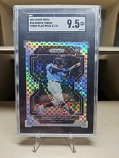 WANDER FRANCO Power Plaid Prizm Rookie /75 #54 2022 TB Rays SGC 9.5