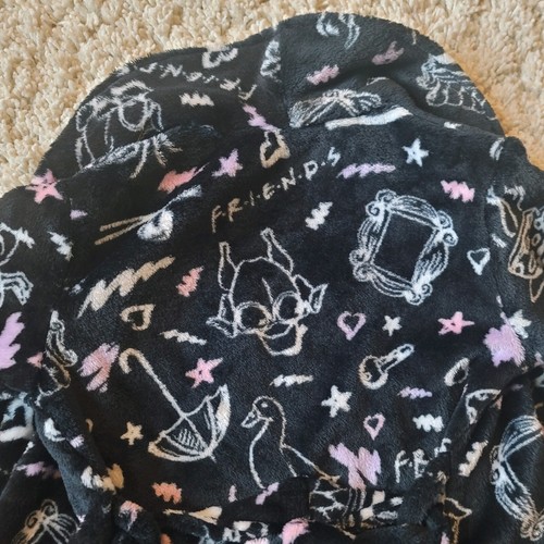 "Friends" (TV Show): Bath Robe, Girl's Size XS, Color Black, NEW - Picture 2 of 9