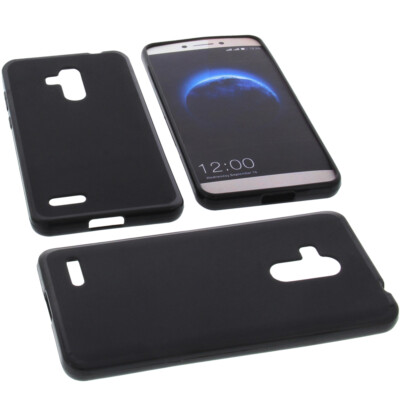 Tasche für Leagoo T8s Handytasche Schutz Hülle TPU Gummi Case Schwarz