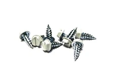 (100) 8x1/2 Slotted Hex Head Sheet Metal Screws (White)