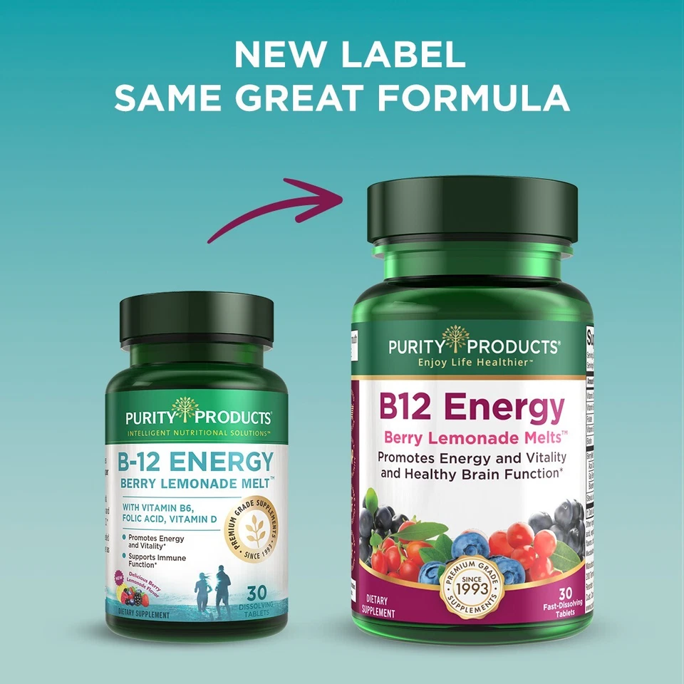 B-12 Energy Berry Limonada Derretida com Frutas - Produtos de Pureza - Metilcobalamina B12 - Imagem 3 de 4