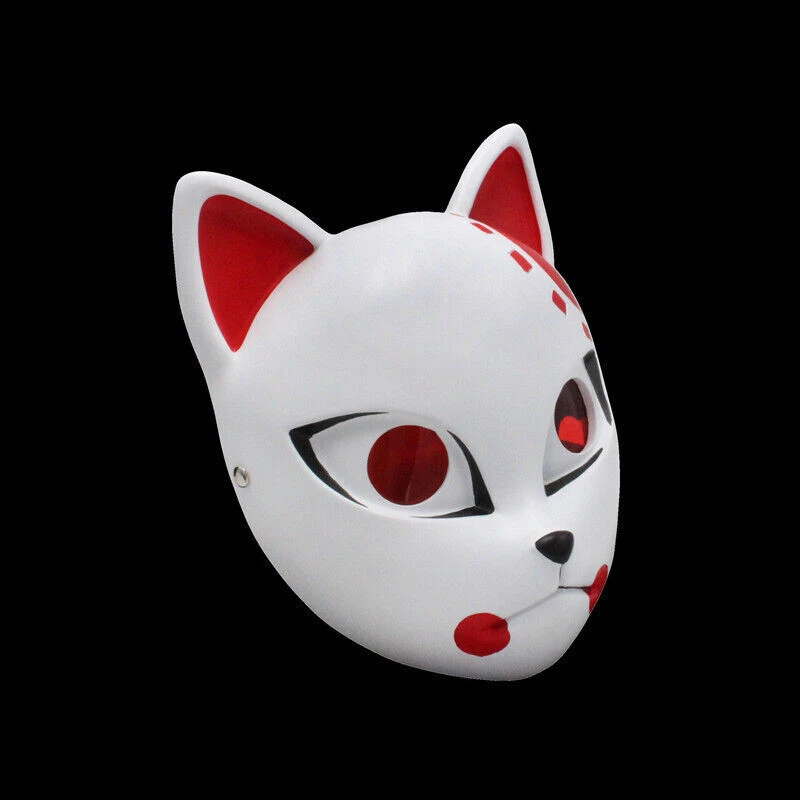 Demon Slayer Fox Mask Kamado Tanjirou Makomo Sabito Cosplay Prop Resin Full Mask - Image 3 of 4