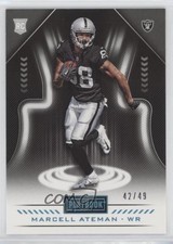 2018 Panini Playbook Rookies Signatures Platinum 42/49 Marcell Ateman Auto 0t0u