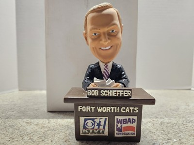 #ad Bob Schieffer Fort Worth Cats United League Baseball CBS 2006 Bobblehead READ $17.99