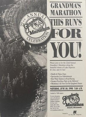 1998 Grandma's Marathon Ad