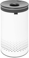Brabantia 60L Laundry Bin White Quick-Drop Lid & Portable Laundry Bag