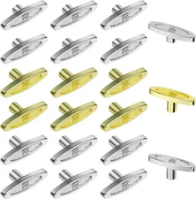 21 Pcs Metal Winder T-Bar Replacement Winding Keys - Music Box T Bar Key for Win