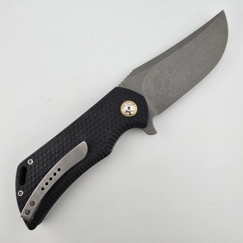 Boker Plus Golem Folding Knife Textured Black G10 3.5" Stonewash D2 Liner Lock - Image 2 of 4