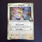 Pokémon TCG Team Rocket's Meowth 149/182 Cosmos Holo Blister Promo SWIRL