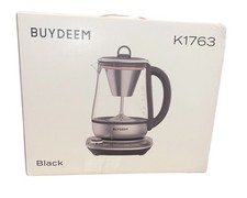 BUYDEEM K1763 Hot Tea Maker Electric Smart Kettle Coffee Brewer Black 1.5L NEW