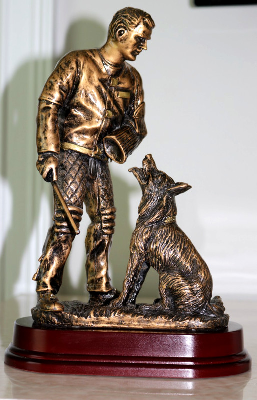 Dog Sport Trophy Schutzhund German Shepherd Dog - Molded & Purchased in Germany