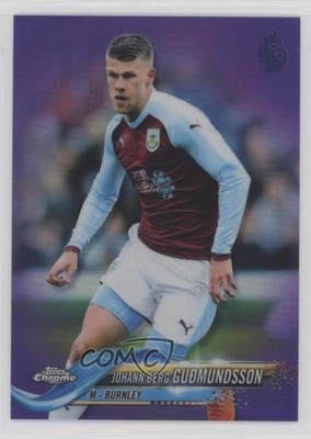 2018 Chrome Premier League Purple Refractor /250 Johann Berg Gudmundsson #33 0w8