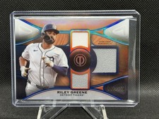 2024 Topps Tribute - Triple Relics Riley Greene #TTR-RG Blue /150 (MEM)