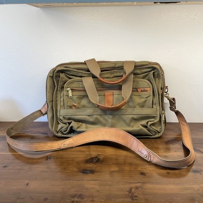 Hartmann Ballistic Nylon Belt Leather Briefcase Laptop Messenger Bag Expandable