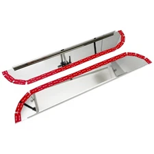 Pair Stainless Steel 5" Chopped Window Trim For 2005+ Peterbilt 379/386/389