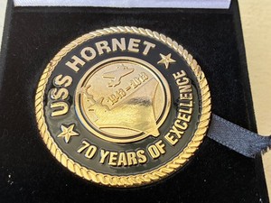 USS Hornet Museum 70 Years of Succcess Medal - Anniversary - Boxed