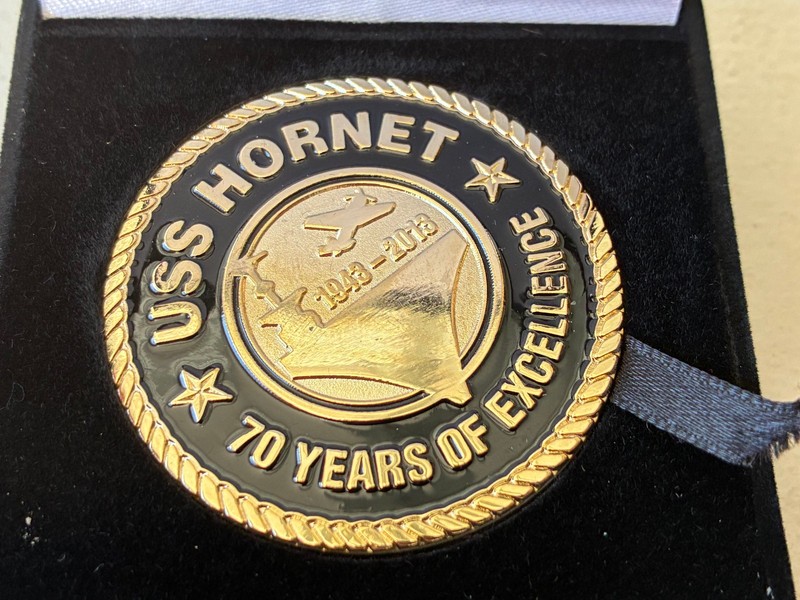 USS Hornet Museum 70 Years of Succcess Medal - Anniversary - Boxed