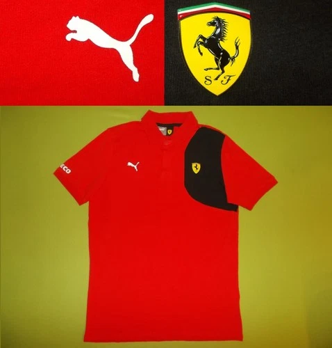 Polo Shirt SCUDERIA FERRARI F1 Team 2023 (M) PUMA PERFECT FORMULA ONE Cotton RED