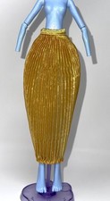 Monster High Winter Howliday Cleo de Nile Doll Outfit Gold Pleated Organza Skirt