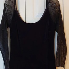 Full length black velvet evening dress NWOT, PROM, Evening, Formal, Vintage SZ8